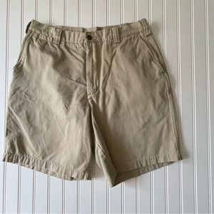 Khaki Preowned unbranded men shorts flat front
